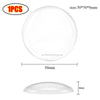 A round, white silicone door stopper bumper with a diameter of 50mm and a height of 8mm.