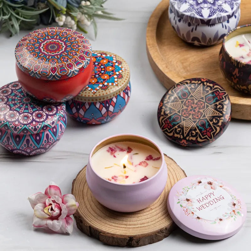 Scented Soy Wax Candle Gift Set with Travel Tins