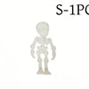 A set of poseable magnetic skull fridge magnets.
