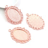 Vintage Style Cameo Pendant Bases with Ornate Gold or Silver Finish