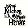 Black script text reads Kitchen is the Heart of the Home