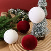 Velvet Christmas Ornaments with Flocked Finish