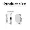 Diagram showing the size of a round neodymium disc magnet, measuring 10mm or 0.39in in diameter.