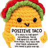 Handmade Crochet Emotional Support Animal Doll with Heartfelt Card