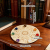 Kit de divination spirituelle avec un kit de cristaux et un pendentif de 5,7 cm et un graphique circulaire.