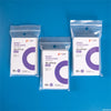 Three clear plastic bags of POP CORN card sleeves labeled 56 x 87mm hard plastic