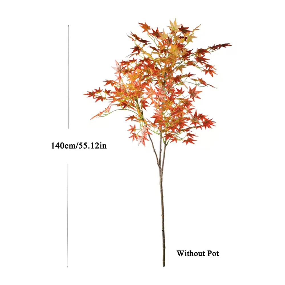 Large Artificial Japanese Maple Tree – Lifelike Faux Red & Green Leaves for Indoor & Outdoor Decor