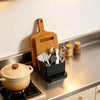 Miniature Dollhouse Kitchenware Set with Storage Rack