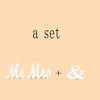 A set of wooden Mr Mrs and &z decorative letters for weddings and home