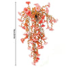 Artificial morning glory hanging flowers in shades of pink and orange with a UV-resistant finish