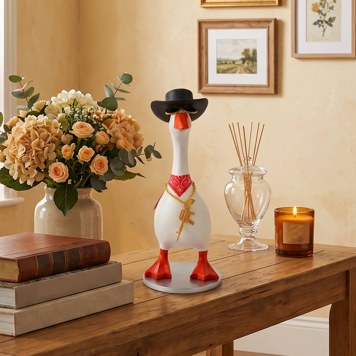 Dress-Up Goose Outfit Set with Hat, Glasses & Necklace