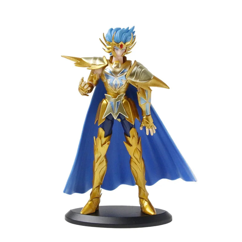 Saint Seiya Golden Warrior action figure of Kanon (Hyoga) with blue hair and gold armor