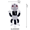 A gray and black plush toy resembling a rodent with large eyes, measuring 19cm long and weighing 168g.