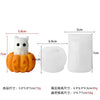 Silicone candle molds featuring 3D cute ghost, cat, dog, and pumpkin designs for crafts