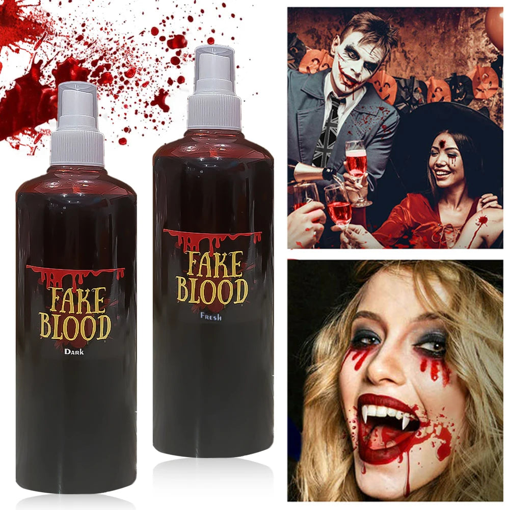 Realistic Fake Blood with Spray Head for Halloween Cosplay