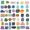 A collection of inspirational quote stickers featuring positive messages like I love myself and Be Smart