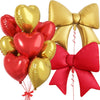 Pink Heart & Bow Balloon Set for Weddings and Showers