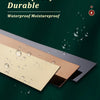 A close-up view of gold mirror self-adhesive stainless steel decorative wall trim pieces.