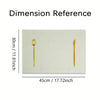 Dimension reference showing the size of a placemat, 30cm or 11.81inch in height and 45cm or 17.72inch in width.