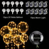 A set of 10 pieces of 20 inch Bobo balloons and 10 pieces of warm light bulbs for party decor
