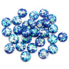 Mixed Color Resin Cabochons with Metal Foil Backing for Jewelry Making