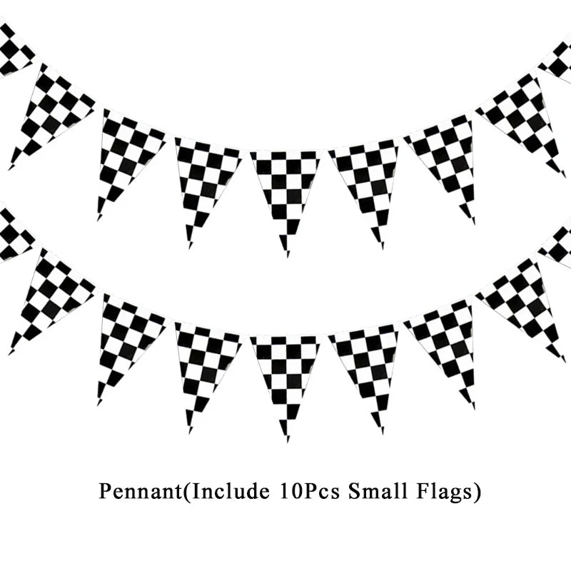 Checkered Racing Flag Toothpicks for Cupcakes & Party Decor