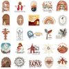 A collection of faith and Christian themed decals featuring biblical verses, symbols, and inspirational phrases.