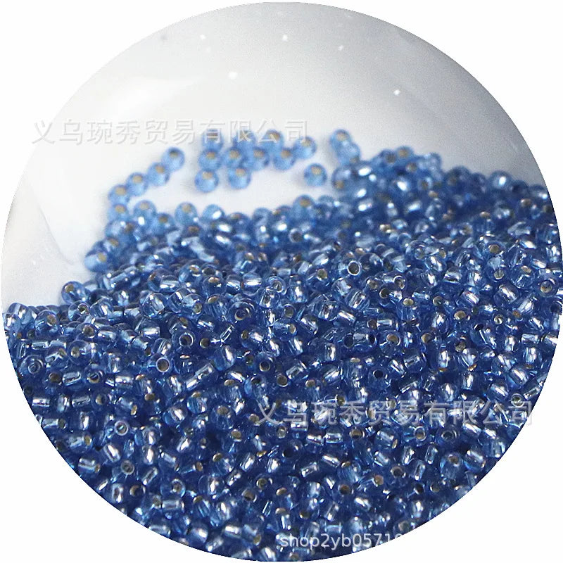 Silver Rice Glass Beads for Jewelry Making