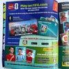 A box for the Panini 2026 FIFA World Cup Official Sticker Collection featuring coupons and stickers.