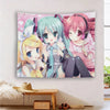 Vocaloid Anime Wall Tapestry featuring Hatsune Miku and friends in colorful styles