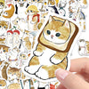 A collection of cute cat stickers featuring various poses and expressions on a white background.