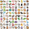 A collection of 50 assorted animal stickers featuring various cute and funny creatures for kids and teens