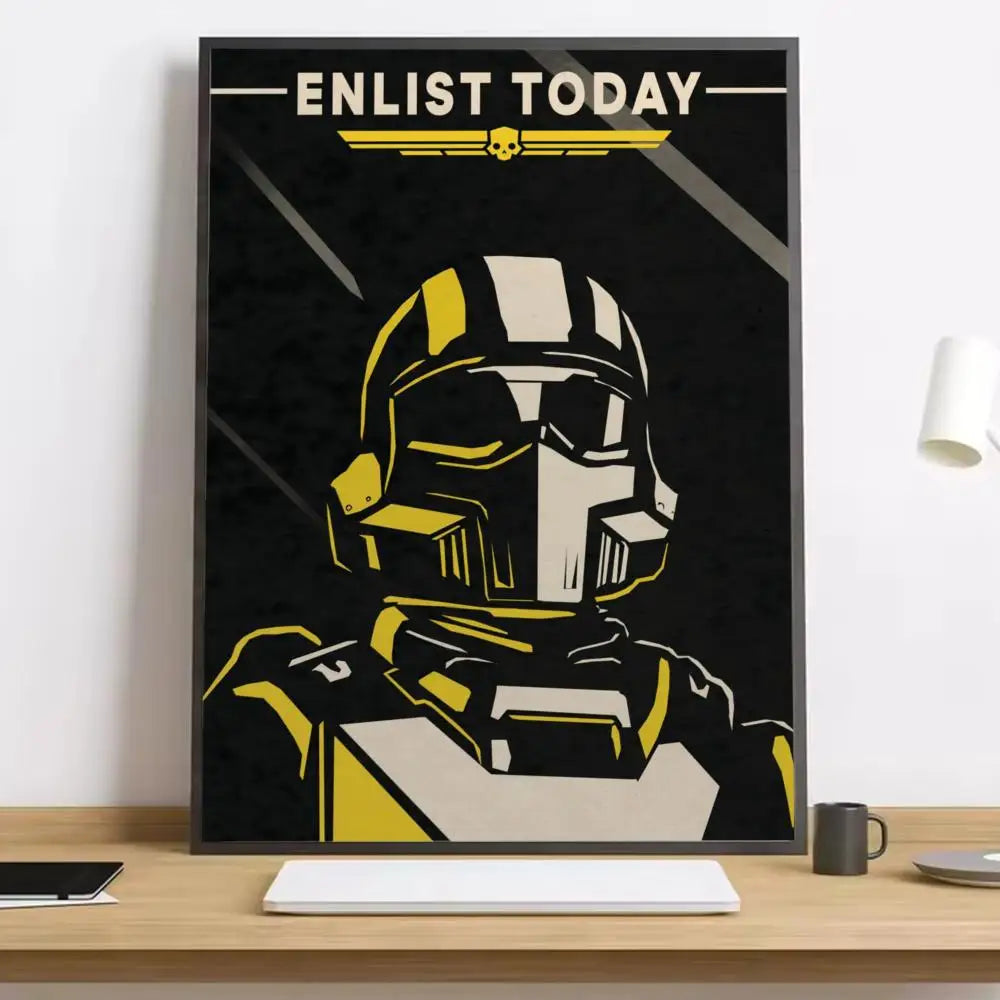 Helldivers II HD Canvas Art Print – Game-Inspired Wall Decor