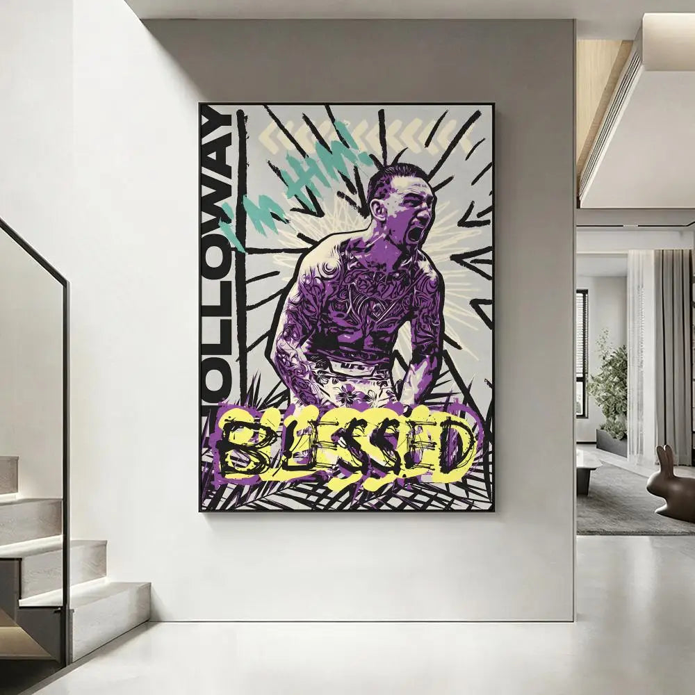Aesthetic MMA Fighter Wall Art Poster – Waterproof & Easy to Stick