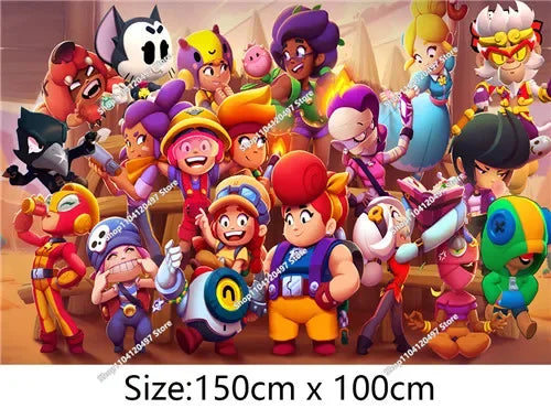 A collection of various character-themed acrylic cake toppers featuring diverse animated figures.