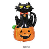 Large Halloween foil balloon featuring a black cat head, pumpkin body, and monster design.