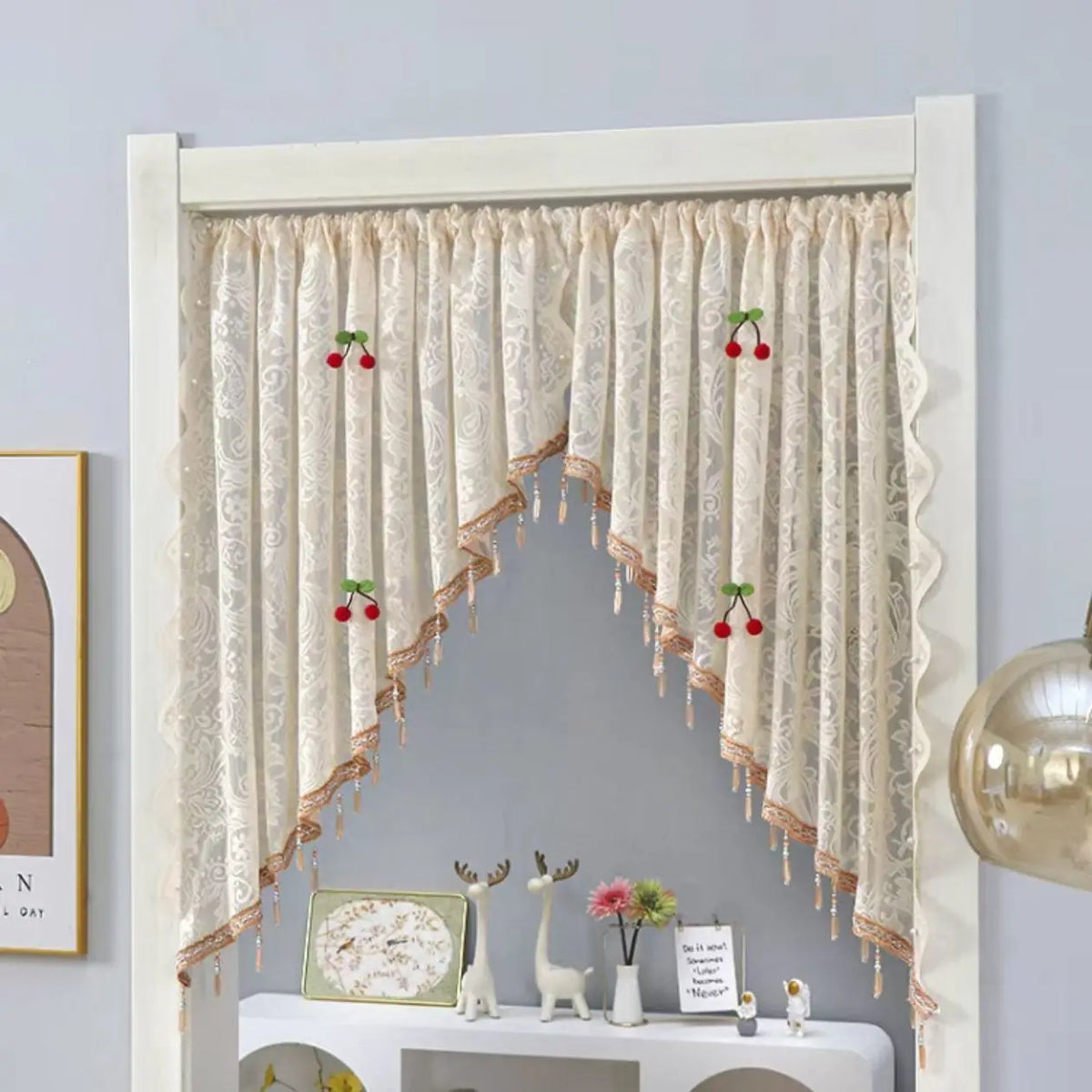 Lace Door Curtain for Bedroom