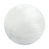 White faux fur pom pom keychain with a silver chain
