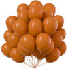 A bunch of orange latex balloons tied together for party or wedding decor