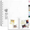 A spiral-bound notebook with 40 pages and 20 sheets of handmade kraft paper for journaling.