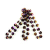 Strands of iridescent crystal glass octagon beads used for home decor