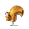 Golden foil balloon shaped like a fox head for birthday decorations