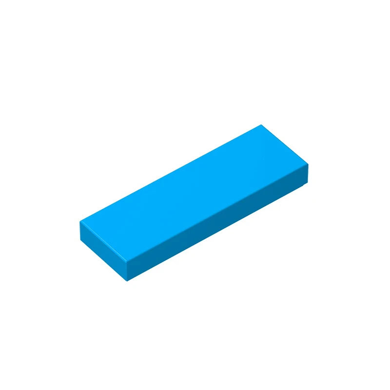A rectangular blue building brick tile.