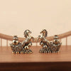 A pair of solid copper horse figurines for prosperity and positive energy