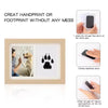 DIY wooden photo frame kit for baby and pet paw prints with no-mess ink pad instructions