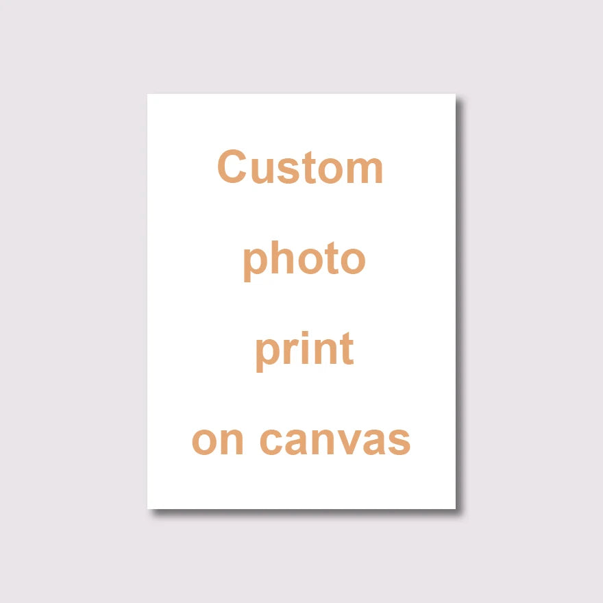 Text listing services for custom photo prints on canvas