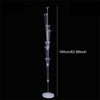 A clear balloon stand kit with a pole and base for party decorations.