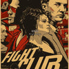 A vintage movie poster featuring a dramatic portrait of a man and text that reads FIGHT CLUB