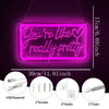 Pink neon sign with text You're like really pretty and accessories for girls room decor