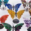 Hand-Carved Natural Amethyst Crystal Butterfly Desk Ornament